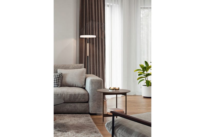 Golvlampa TRIO Celeste Mattsvart/vit/kaffebrun - Mattsvart/vit/kaffebrun - Belysning - Inomhusbelysning & lampor - Golvlampor & golvbelysning
