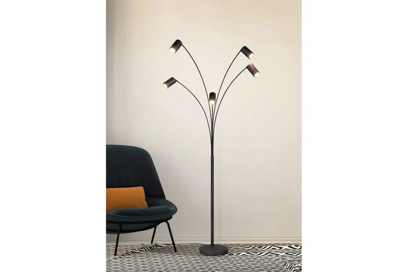 Golvlampa TRIO Marley Mattsvart - Mattsvart - Belysning - Inomhusbelysning & lampor - Golvlampor & golvbelysning