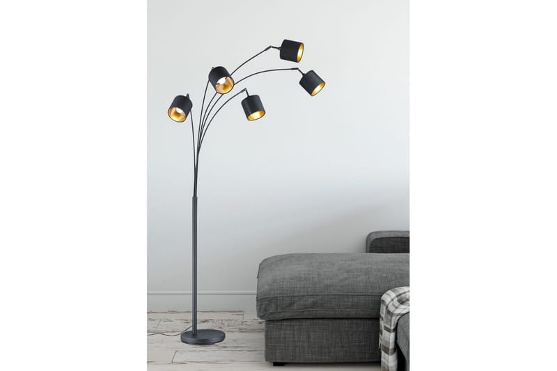 Golvlampa TRIO Tommy Böjd Mattsvart - Mattsvart - Belysning - Inomhusbelysning & lampor - Golvlampor & golvbelysning
