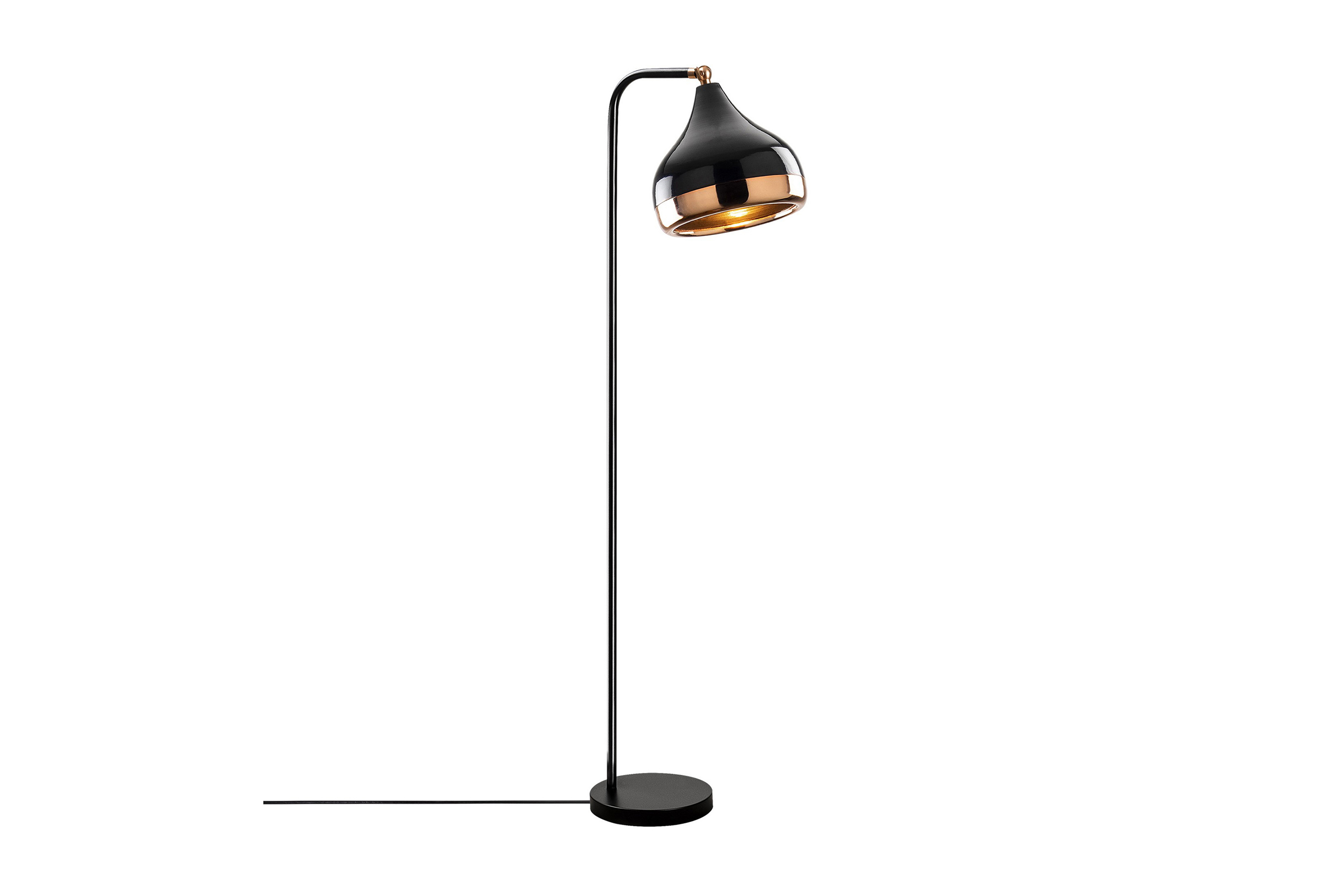 YILDO Golvlampa Svart/Koppar -