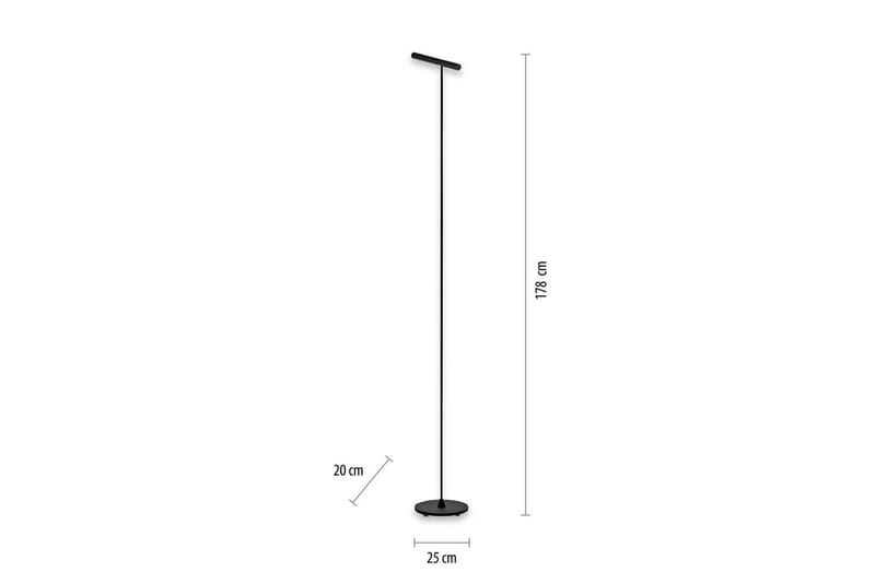 Golvlampa Pure Tutua - 20x178x27 cm - Belysning - Inomhusbelysning & lampor - Golvlampor & golvbelysning