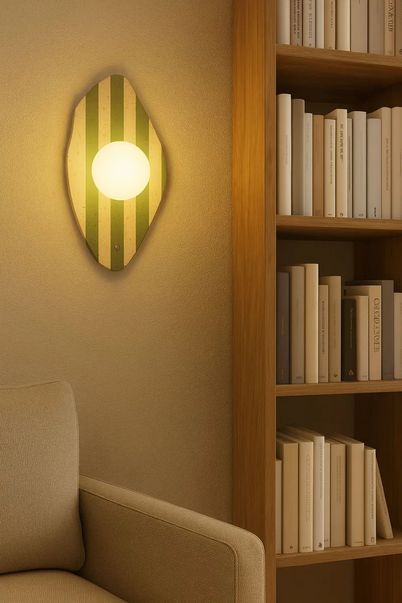 Javoren Vägglampa 10 cm - Beige Vit Grön - Belysning - Inomhusbelysning & lampor - Vägglampor & väggbelysning