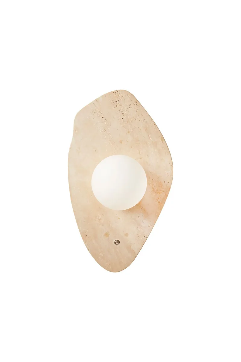 Javoren Vägglampa 10 cm, Beige Vit