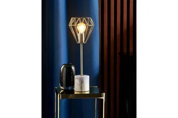 Kasik Bordslampa 49 cm E27 - Mässing/Vit - Belysning - Inomhusbelysning & lampor - Sänglampa - Sängbordslampa