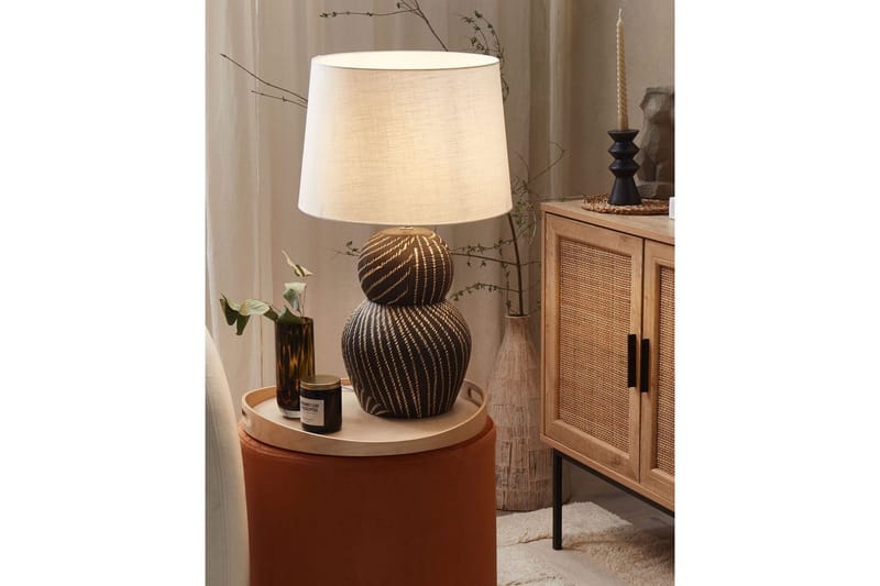 Korska Bordslampa 63 cm E27 - Svart/Vit - Belysning - Inomhusbelysning & lampor - Sänglampa - Sängbordslampa