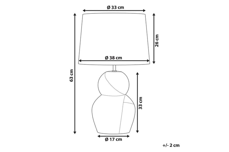 Korska Bordslampa 63 cm E27 - Svart/Vit - Belysning - Inomhusbelysning & lampor - Sänglampa - Sängbordslampa