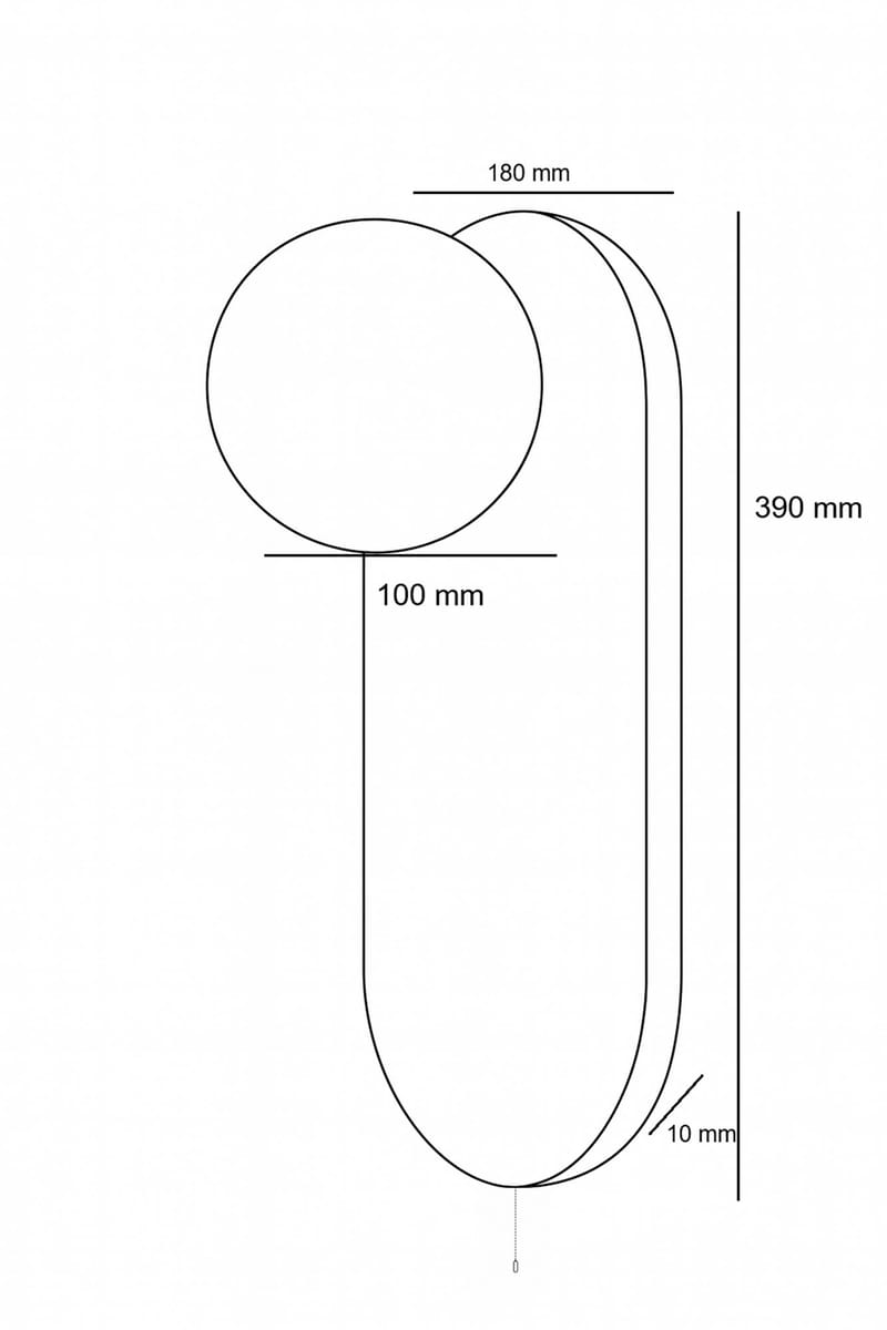Kummer Vägglampa 10 cm Oval - Beige Och Vit - Belysning - Inomhusbelysning & lampor - Vägglampor & väggbelysning
