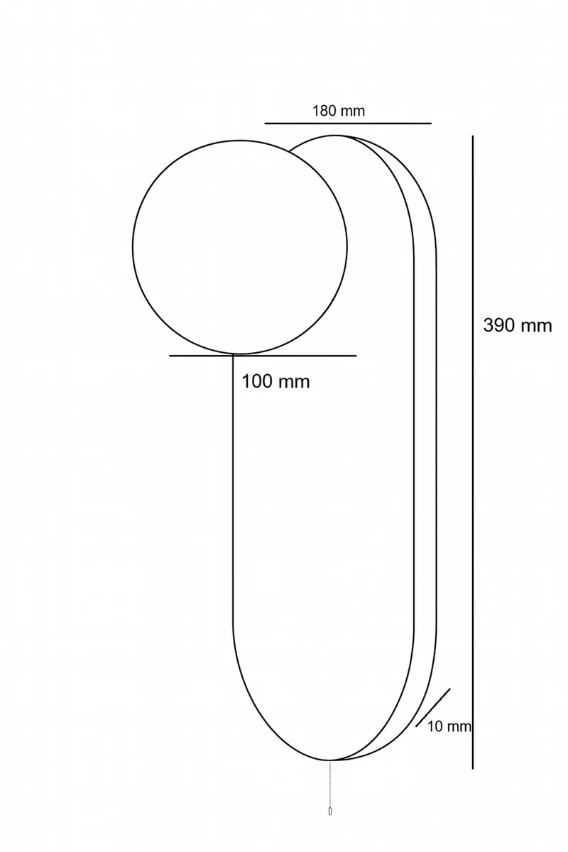 Kummer Vägglampa 10 cm Oval - Beige Och Vit - Belysning - Inomhusbelysning & lampor - Vägglampor & väggbelysning