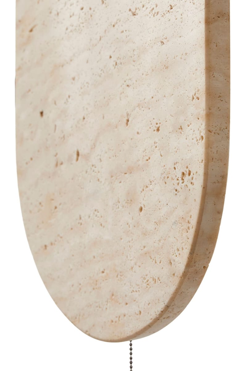 Kummer Vägglampa 10 cm Oval - Beige Och Vit - Belysning - Inomhusbelysning & lampor - Vägglampor & väggbelysning