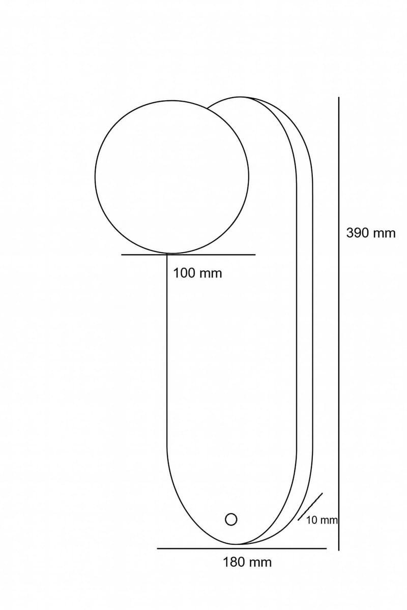 Kummer Vägglampa 10 cm Oval - Sliten Beige Vit - Belysning - Inomhusbelysning & lampor - Vägglampor & väggbelysning