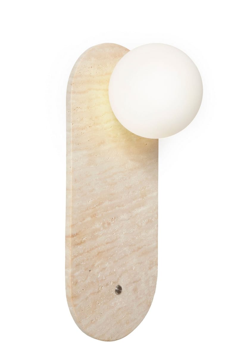 Kummer Vägglampa 10 cm Oval - Sliten Beige Vit - Belysning - Inomhusbelysning & lampor - Vägglampor & väggbelysning