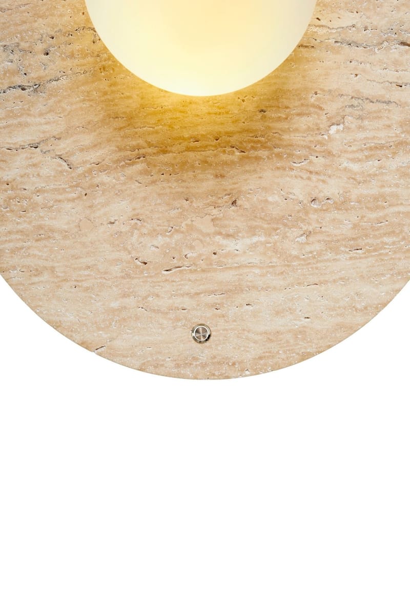 Kummer Vägglampa 10 cm Rund - Beige Och Vit - Belysning - Inomhusbelysning & lampor - Vägglampor & väggbelysning