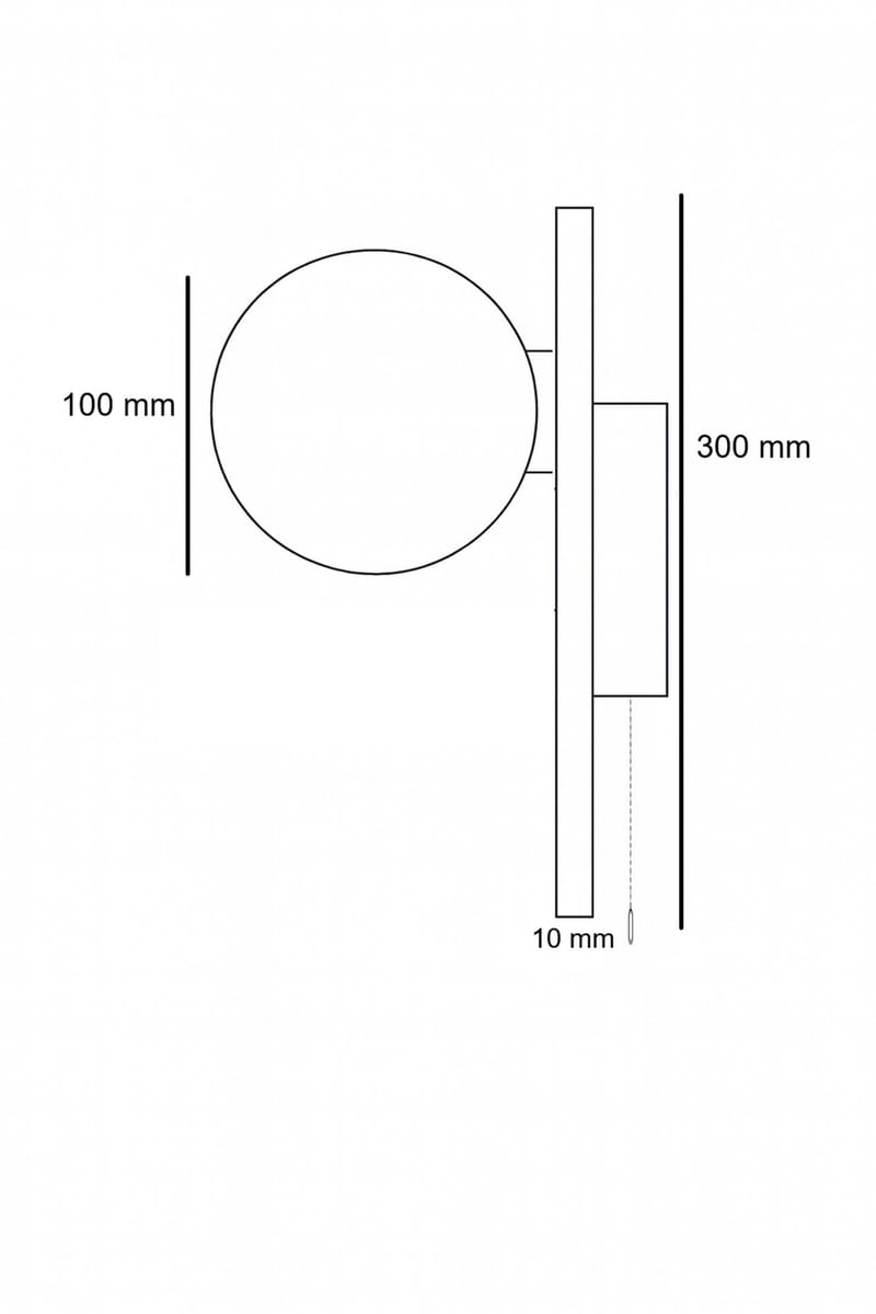 Kummer Vägglampa 10 cm Rund - Beige Och Vit - Belysning - Inomhusbelysning & lampor - Vägglampor & väggbelysning