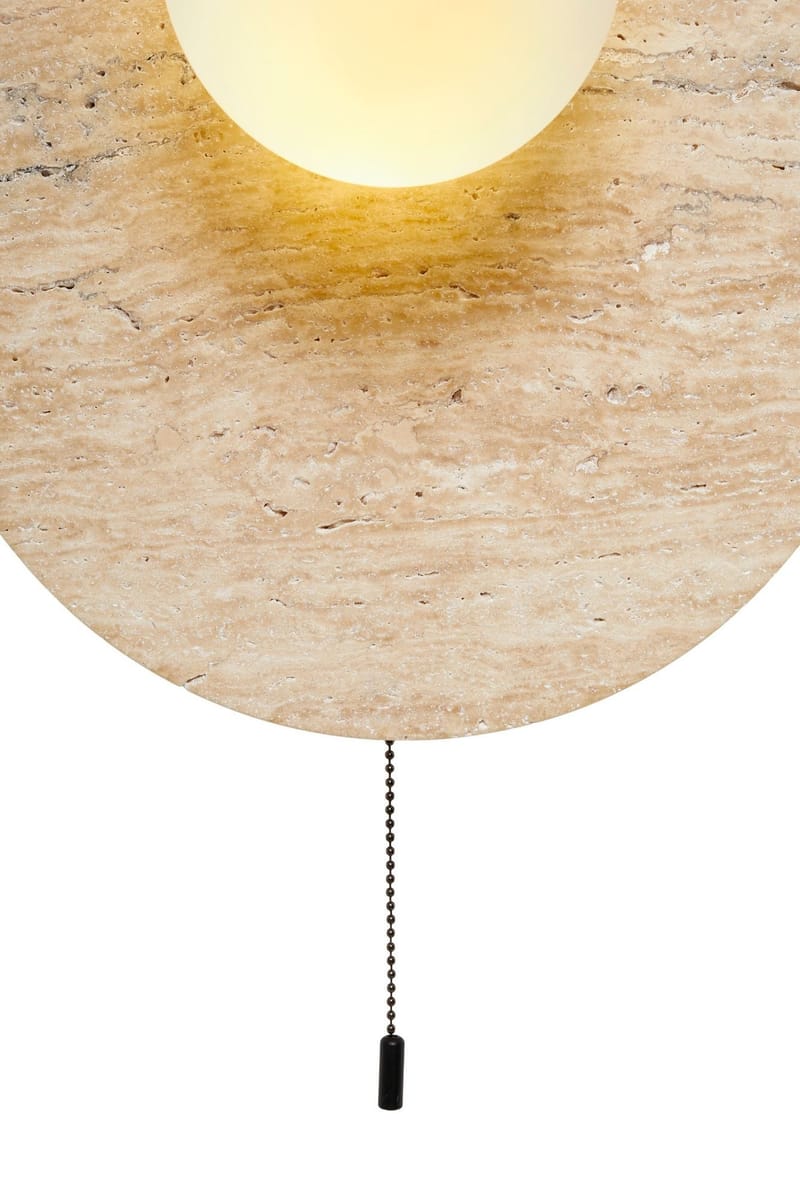 Kummer Vägglampa 10 cm Rund - Beige Och Vit - Belysning - Inomhusbelysning & lampor - Vägglampor & väggbelysning