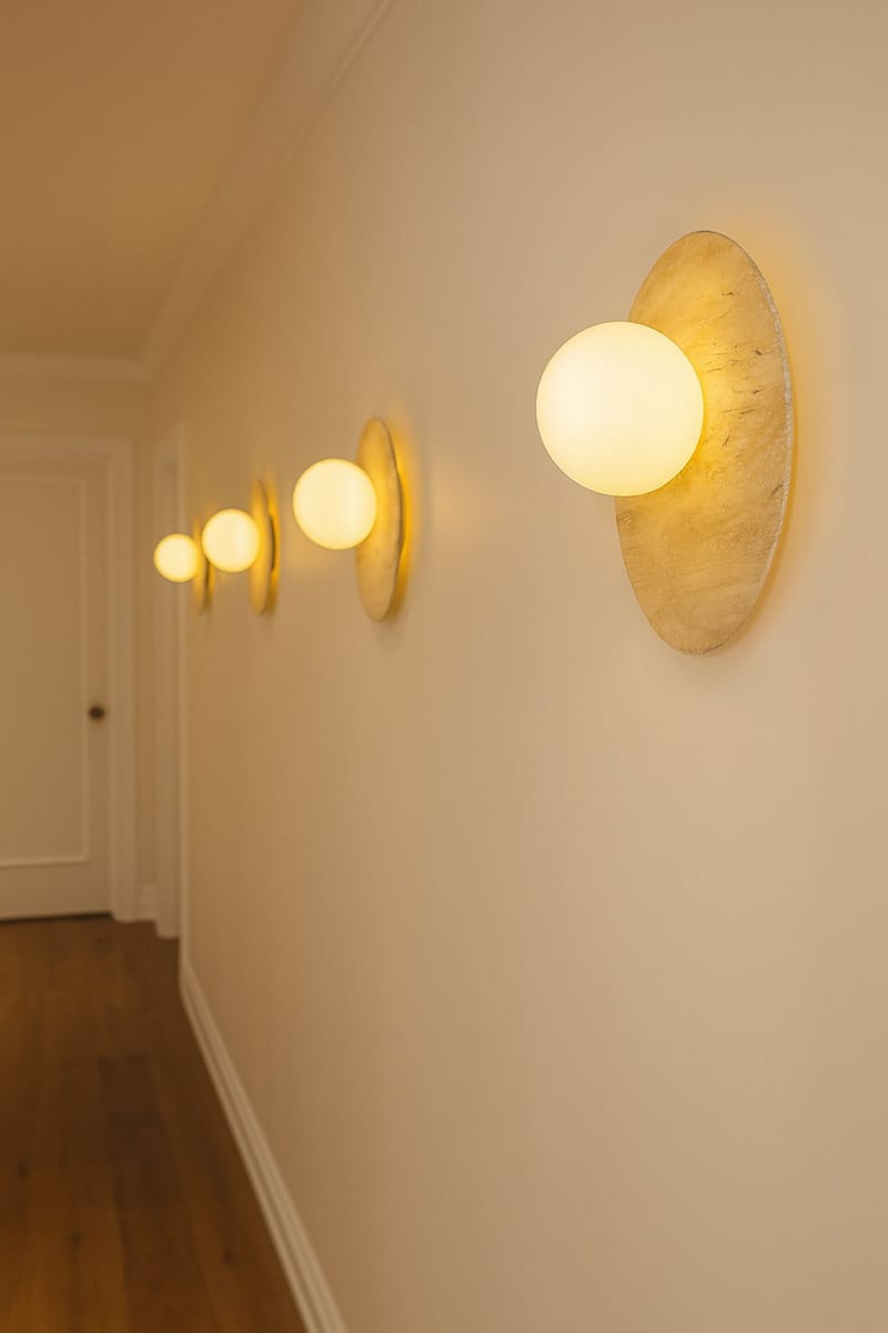 Kummer Vägglampa 10 cm Rund - Beige Och Vit - Belysning - Inomhusbelysning & lampor - Vägglampor & väggbelysning