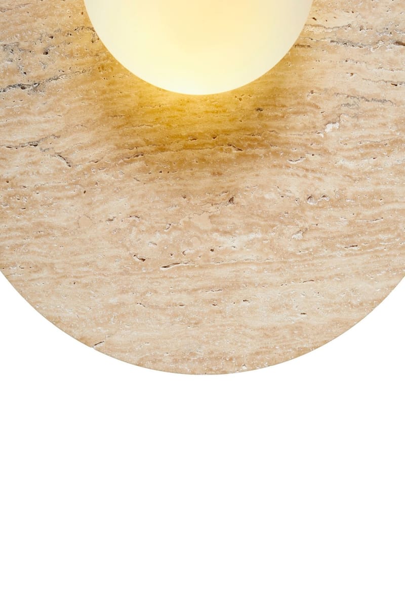 Kummer Vägglampa 10 cm Rund - Beige Och Vit - Belysning - Inomhusbelysning & lampor - Vägglampor & väggbelysning