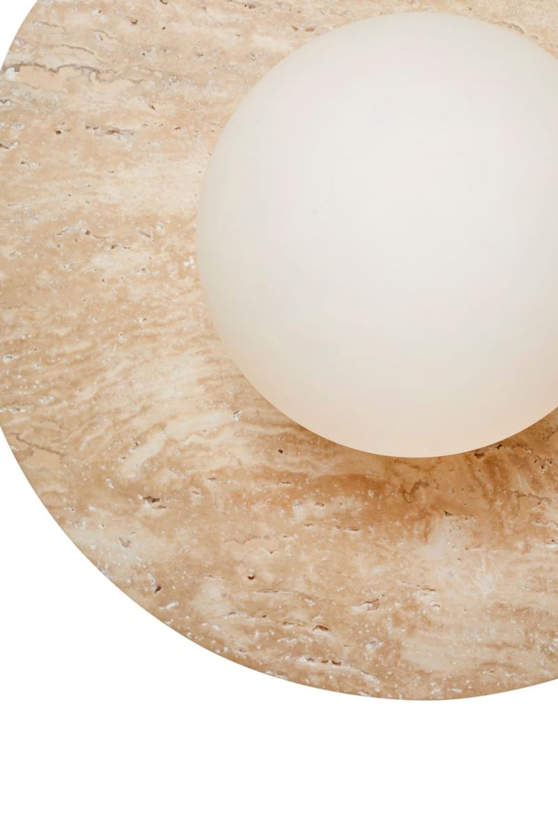 Kummer Vägglampa 12 cm Rund - Beige Och Vit - Belysning - Inomhusbelysning & lampor - Vägglampor & väggbelysning