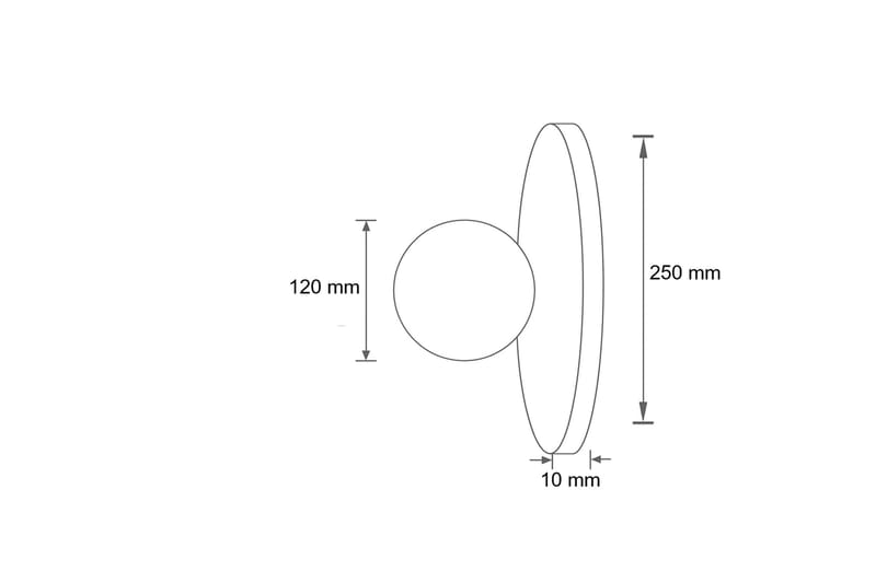 Kummer Vägglampa 12 cm Rund - Beige Och Vit - Belysning - Inomhusbelysning & lampor - Vägglampor & väggbelysning