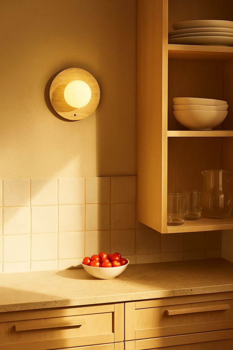 Kummer Vägglampa 12 cm Rund - Beige - Belysning - Inomhusbelysning & lampor - Vägglampor & väggbelysning