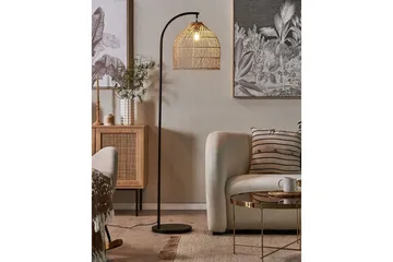 Lakskol Golvlampa 165 cm - Svart/Natur - Belysning - Inomhusbelysning & lampor - Golvlampor & golvbelysning