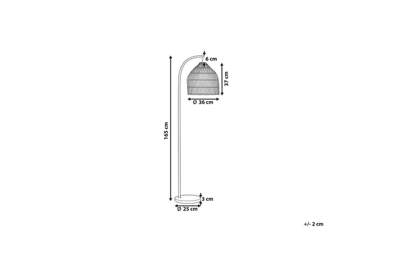 Lakskol Golvlampa 165 cm - Svart/Natur - Belysning - Inomhusbelysning & lampor - Golvlampor & golvbelysning