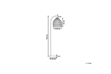 Lakskol Golvlampa 165 cm - Svart/Natur - Belysning - Inomhusbelysning & lampor - Golvlampor & golvbelysning