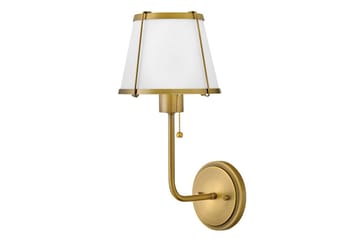 Clarke Hinkley Vägglampa - Brass||White - Belysning - Inomhusbelysning & lampor - Läslampa - Läslampa vägg