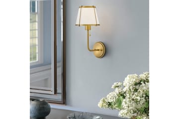 Clarke Hinkley Vägglampa - Brass||White - Belysning - Inomhusbelysning & lampor - Läslampa - Läslampa vägg