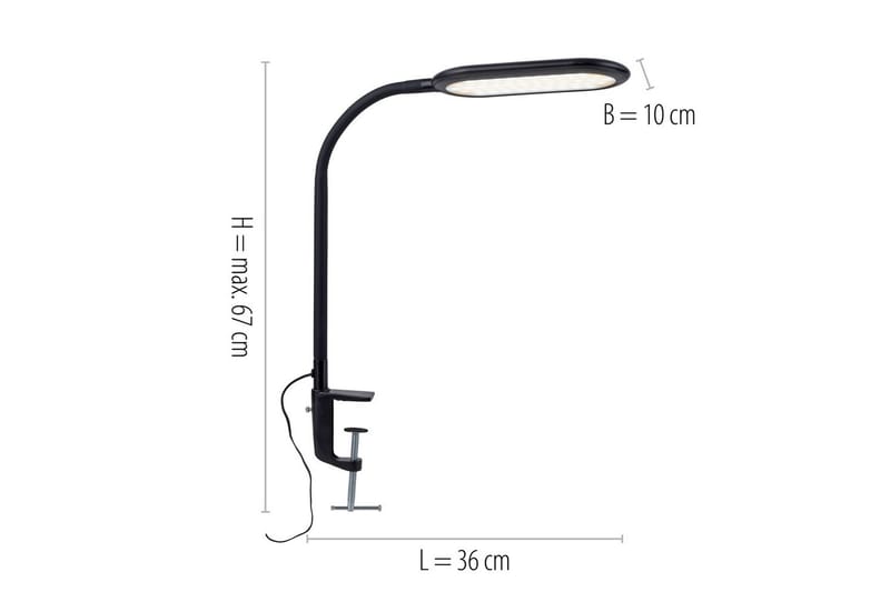 Kelly Just Light - Black - Belysning - Inomhusbelysning & lampor - Läslampa - Klämlampa & klämspot