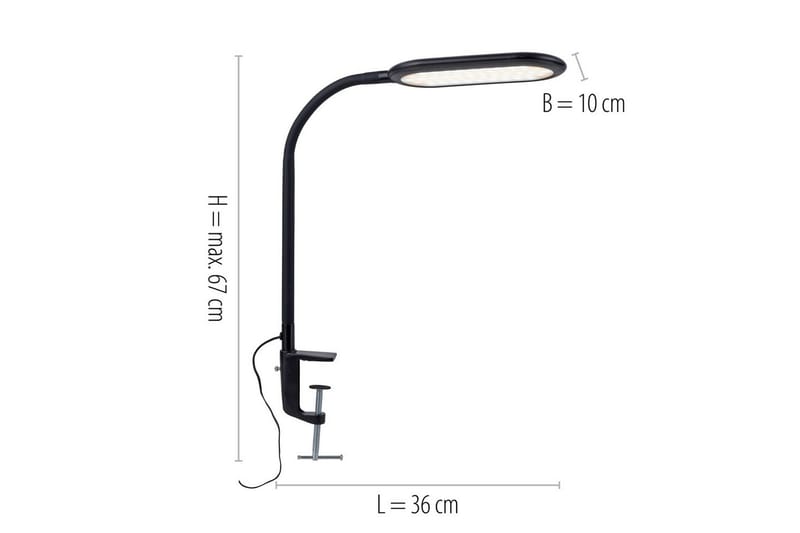 Kelly Just Light - Black - Belysning - Inomhusbelysning & lampor - Läslampa - Klämlampa & klämspot