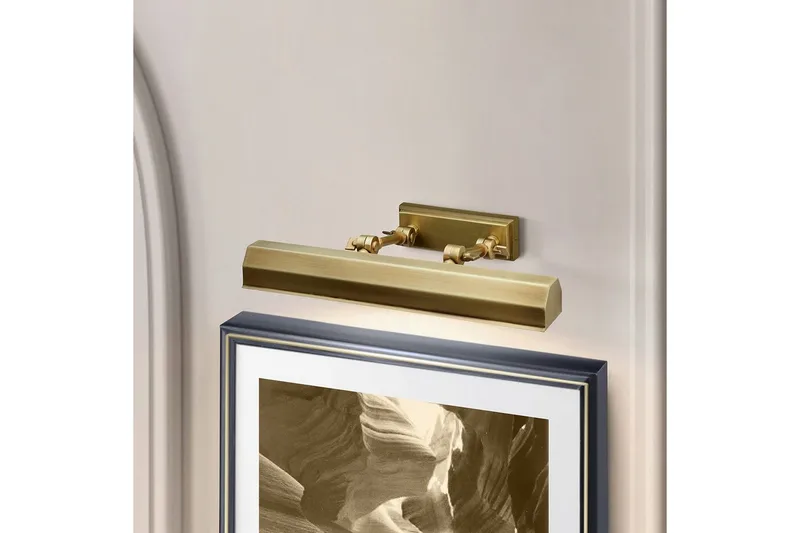 Tavelbelysning Elstead Lighting Chawton 402x119x186 mm, Åldrad mässing - 402x119x186 mm, Åldrad mässing - Belysning - Inomhusbelysning & lampor - Möbelbelysning & integrerad belysning - Bokhyllebelysning