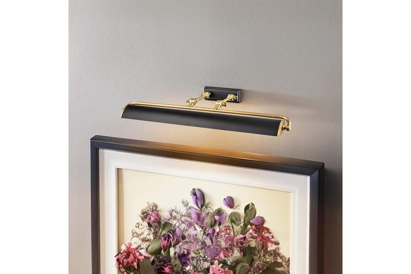 Tavelbelysning Elstead Lighting Winchfield 703x127x318 mm, Åldrad mässing & Matt svart - 703x127x318 mm, Åldrad mässing & Matt svart - Belysning - Inomhusbelysning & lampor - Läslampa - Läslampa vägg