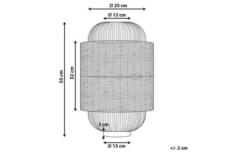 Leftyr Bordslampa 55 cm E27 - Svart/Natur - Belysning - Inomhusbelysning & lampor - Sänglampa - Sängbordslampa