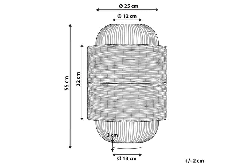 Leftyr Bordslampa 55 cm E27 - Svart/Natur - Belysning - Inomhusbelysning & lampor - Sänglampa - Sängbordslampa