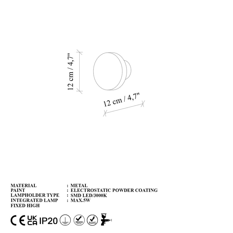 Loomba Vägglampa 12 cm Rund - Röd - Belysning - Inomhusbelysning & lampor - Vägglampor & väggbelysning