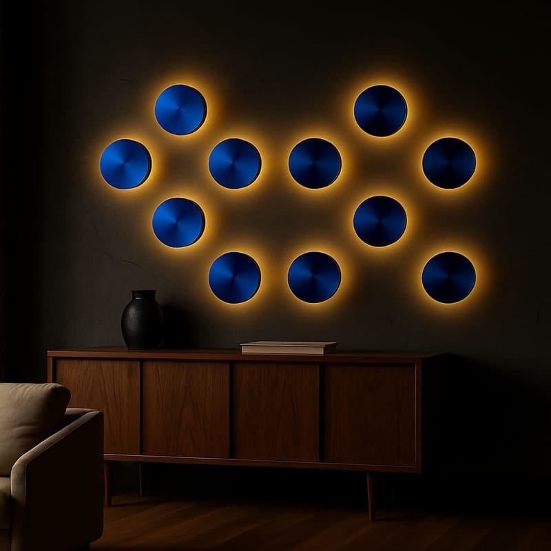 Loomba Vägglampa 15 cm Rund - Blå - Belysning - Inomhusbelysning & lampor - Vägglampor & väggbelysning