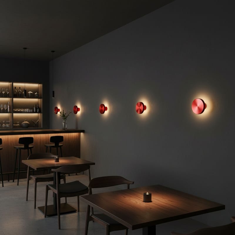 Loomba Vägglampa 15 cm Rund - Röd - Belysning - Inomhusbelysning & lampor - Vägglampor & väggbelysning