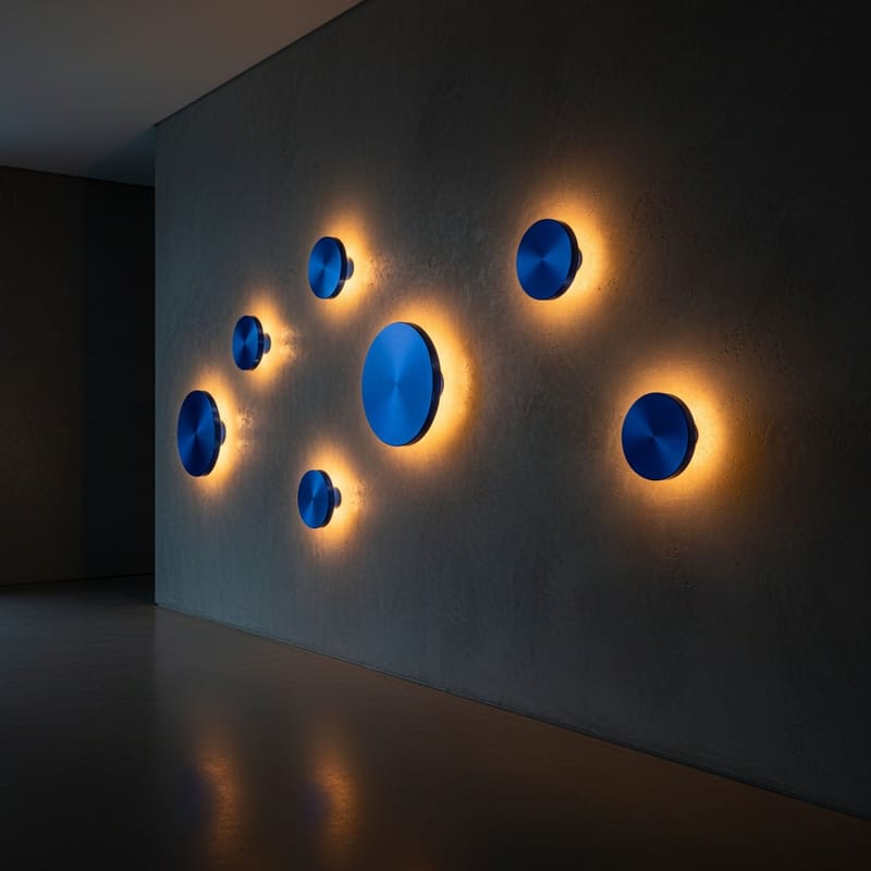 Loomba Vägglampa 20 cm Rund - Blå - Belysning - Inomhusbelysning & lampor - Vägglampor & väggbelysning