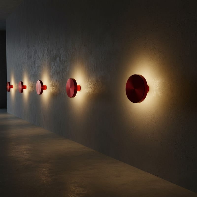 Loomba Vägglampa 20 cm Rund - Röd - Belysning - Inomhusbelysning & lampor - Vägglampor & väggbelysning