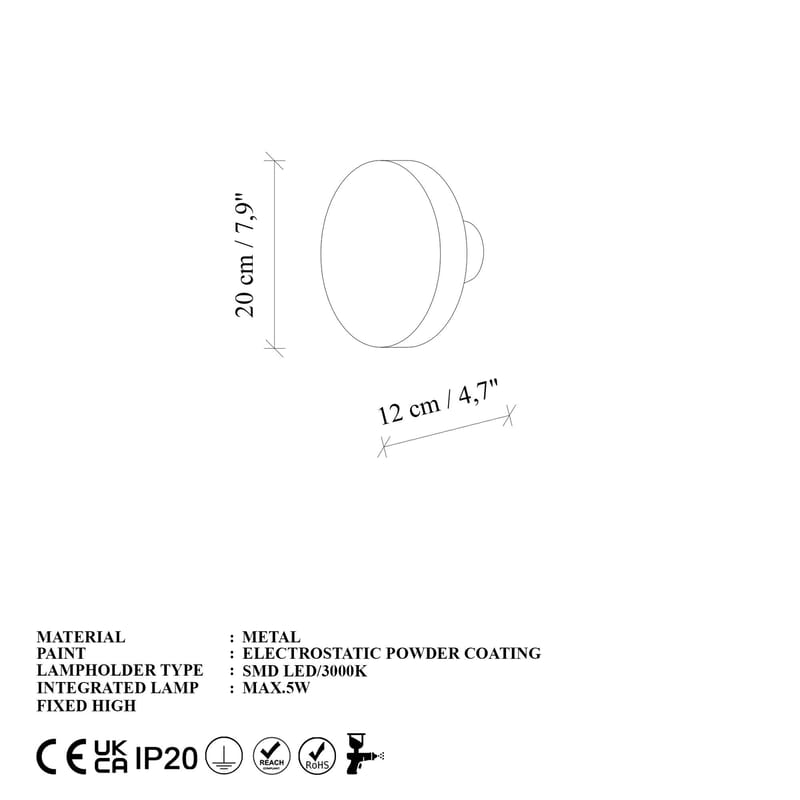 Loomba Vägglampa 20 cm Rund - Röd - Belysning - Inomhusbelysning & lampor - Vägglampor & väggbelysning