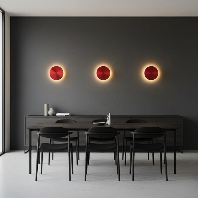 Loomba Vägglampa 20 cm Rund - Röd - Belysning - Inomhusbelysning & lampor - Vägglampor & väggbelysning