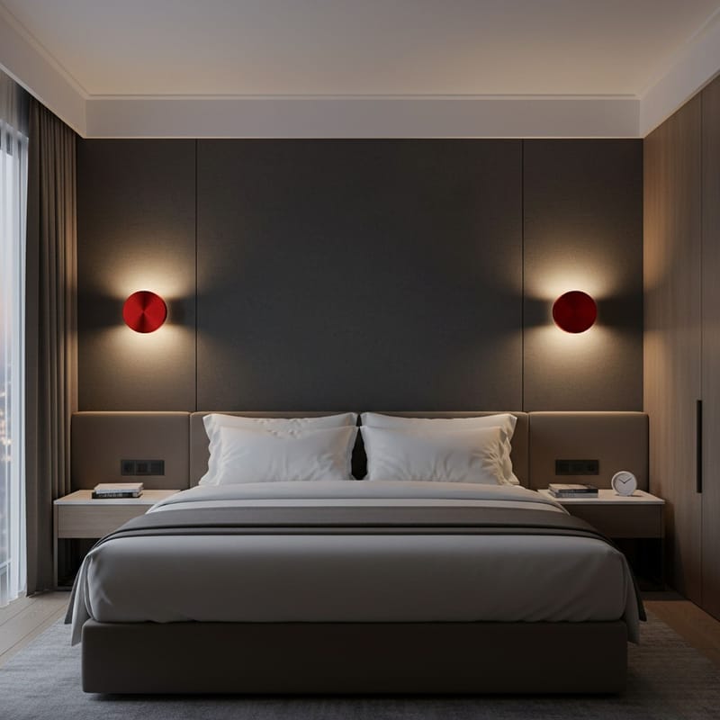 Loomba Vägglampa 20 cm Rund - Röd - Belysning - Inomhusbelysning & lampor - Vägglampor & väggbelysning