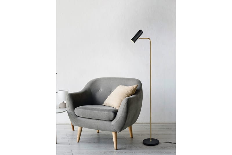 Marley Golvlampa GU10 mattmässing/ mattsvart - Mässing/Matt svart - Belysning - Inomhusbelysning & lampor - Golvlampor & golvbelysning