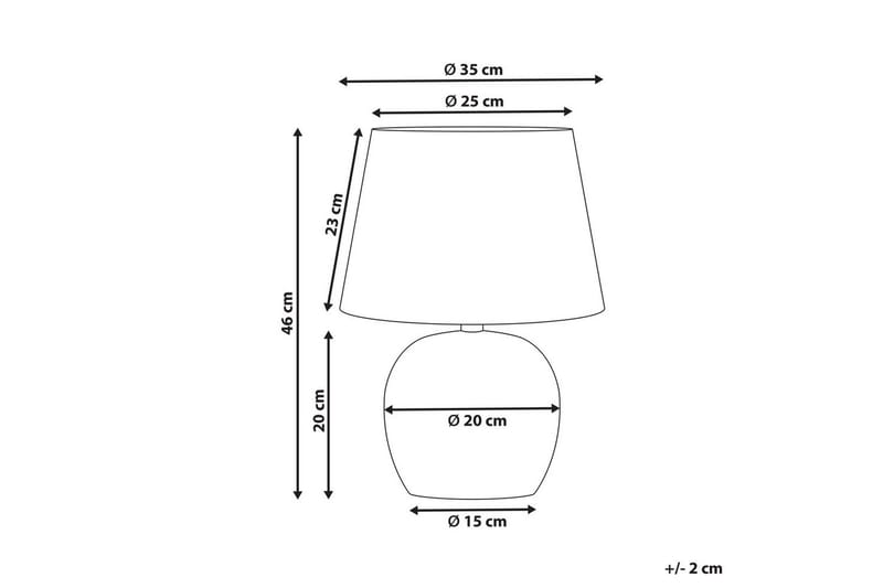 Mechka Bordslampa 46 cm E27 - Flerfärgad - Belysning - Inomhusbelysning & lampor - Sänglampa - Sängbordslampa