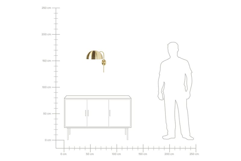 Meganisi Vägglampa E27 - Guld - Belysning - Inomhusbelysning & lampor - Vägglampor & väggbelysning