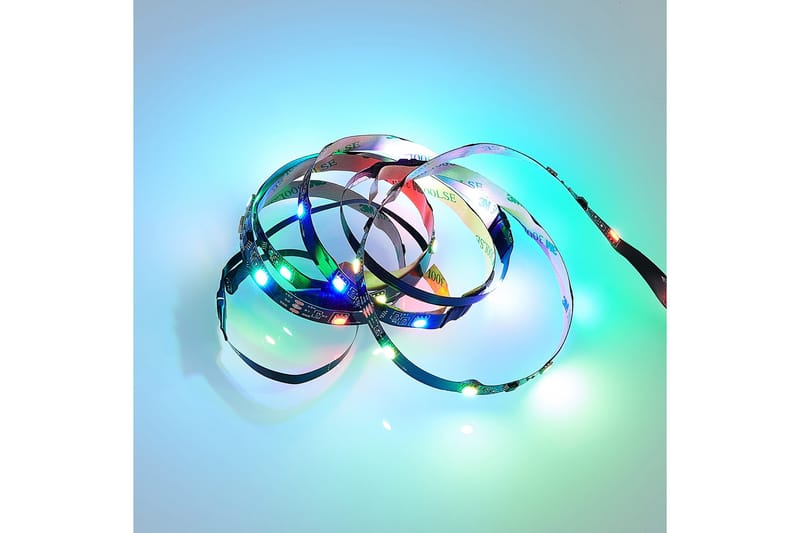 Screen LED-stripe för 21” skärm 1,2 m svart RGB - Svart - Belysning - Inomhusbelysning & lampor - Möbelbelysning & integrerad belysning - Bokhyllebelysning