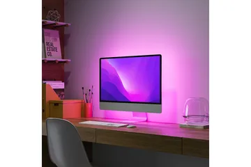 Screen LED-stripe för 21” skärm 1,2 m svart RGB - Svart - Belysning - Inomhusbelysning & lampor - Möbelbelysning & integrerad belysning - Bokhyllebelysning