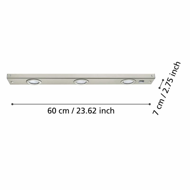 Skåplampa Kob - Matt nickel - Belysning - Inomhusbelysning & lampor - Möbelbelysning & integrerad belysning - Skåpbelysning & bänkbelysning