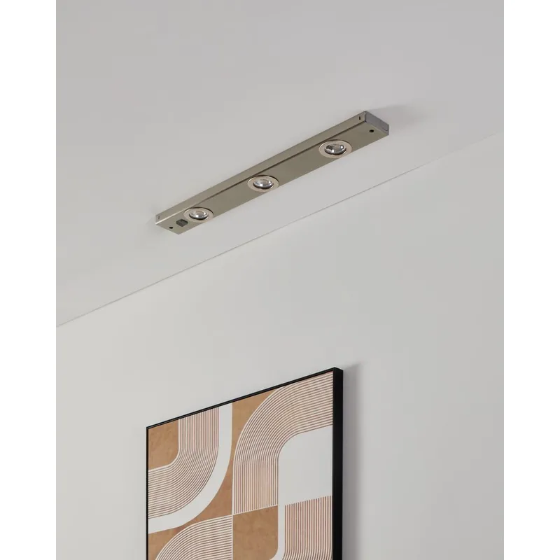 Skåplampa Kob - Matt nickel - Belysning - Inomhusbelysning & lampor - Möbelbelysning & integrerad belysning - Skåpbelysning & bänkbelysning