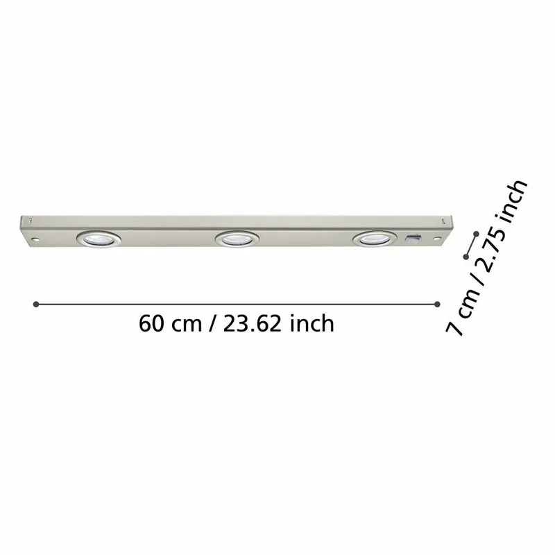 Skåplampa Kob - Matt nickel - Belysning - Inomhusbelysning & lampor - Möbelbelysning & integrerad belysning - Skåpbelysning & bänkbelysning